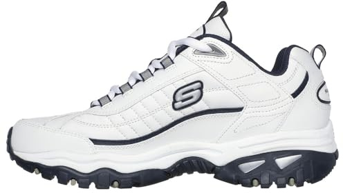 Skechers mens Energy Afterburn road running shoes, White/Navy,12 medium