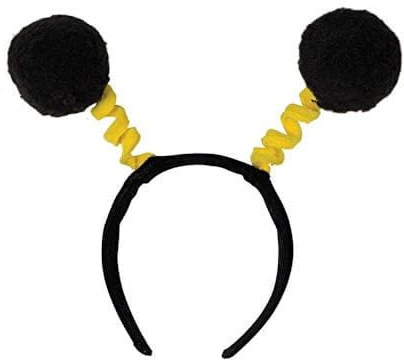 Soft-Touch Pom-Pom Boppers (black & yellow) Party Accessory (1 count) (1/Pkg)
