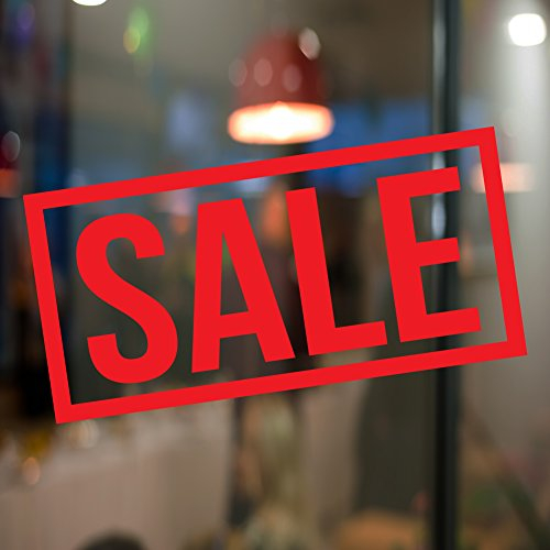 Sale Sticker Verkauf Geschäft Vinyl Aufkleber Fensterbeschriftung Wandkunstzeichen Frontdesign außen …
