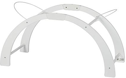White Shnuggle Adjustable Curved Baby Moses Basket Rocking Stand
