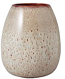 Like. by Villeroy & Boch Lave Home Vase Egg Shape, 14,5x14,5x17,5cm, Beige