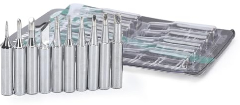 YIHUA # 1200 Set di punte per saldatore 10PCS(900M-T-1C, 2C, 3C, 1.2D, 1.6D, 2.4D, 3.2D, I, B, K) Tipo a lunga durata Adatto per punte di saldatura 900M certificate senza piombo YIHUA e WEP SGS