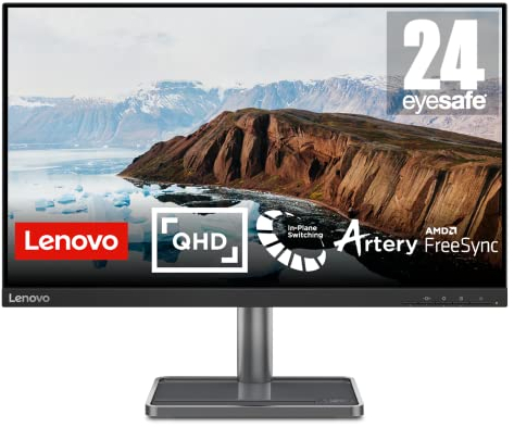 LENOVO LCD Monitor L24q-35|23.8|Panel IPS|2560x1440|16:9|75 Hz|Matte|4 ms|Speakers|Tilt|Colour Black|66D1GAC1EU