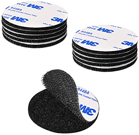 Pad Biadesivo, Nero Nastro Biadesivo Extra Forte Riutilizzabile 10 pezzi Stretch Adesivo Tondo 5 cm di Diametro per Articoli Da Incollare