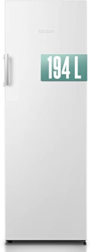 Heinrich´s Gefrierschrank 194 Liter, Temperatur:-14°C~-24°C, Freezer, No-Frost Schutz, 5x Gefrierschublade +1x Gefrierfach, LED-Display,Airflow, wechselbarer Türanschlag, Alarmfunktion, weiß
