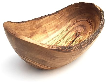 medina mood skål långsträckt, valbar längd, fruktskål, brödkorg, fruktskål handgjord av olivträ (27–28 cm)