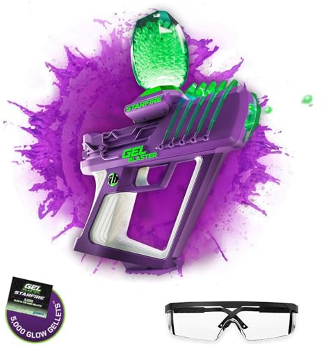 Gel Blaster Surge Starfire - Hochleistungs-Gelkugelblaster, der im Dunkeln leuchtet | Halbautomatische und automatische Modi mit hoher Kapazität | 5,800 Schuss | 30 m Reichweite | Ab 14 Jahren