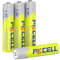 PKCELL AAA Akku Wiederaufladbare, 4 Pack AAA Batterien 1.2V NiMH High-Capacity 1100mAh Triple AAA Batterie, Geringe Selbstentladung Vorgeladene Akku für Kamera, Solarleuchte, Fernbedienungen