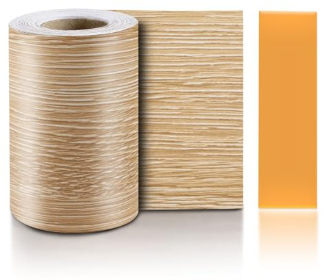 TECDW Bordi per Carta da Parati Autoadesivi 10M x 10CM Legno Nastro Decorativo Adesivo per Pareti Impermeabile Rimovibile Greche Adesive per Pareti per Cucina Soggiorno Bagno Battiscopa (Colore - 6)
