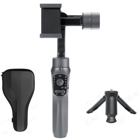 Giwnhvx F10 - Stabilizzatore per Smartphone Gimbal 3 Portatile per Cellulare Selfie Stick per Telefono Vlog Anti-Scuotimento Registrazione Video Installazione Facile da Utilis