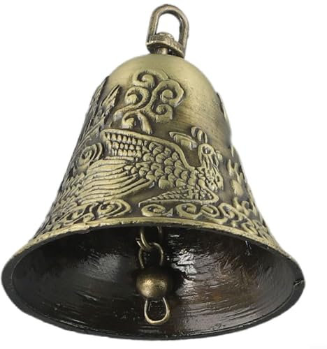 Besttoolifes Carillon éolien en laiton de style antique, cheval, vache, mouton, chien, pour décoration de jardin, 6 x 6 cm