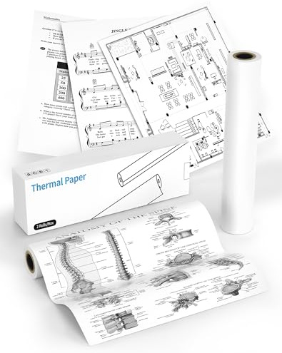 BORN4SHIP A4 Thermal Paper 2 Rolls (216mm x 7m) - BPA Free Thermal Printer Paper for Portable Printers, Compatible with Phomemo,vretti, idprt - Inkless Printing for Travel, Office, Contracts & Invoice