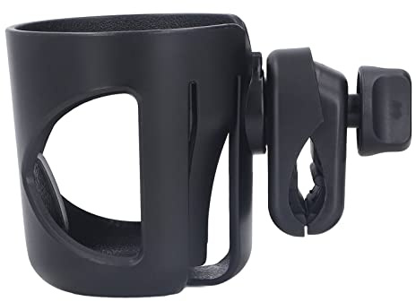 Fdit Soporte Universal Ajustable para Bebidas para Cochecito, Silla de Ruedas Antideslizante, Soporte para Bebidas de Plástico ABS para Beber Vasos Mientras Viaja
