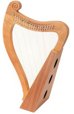 YILIKISS Celtic Irish Harp, 19 String Mahogany Lever Harp, Celtic Irish Style Lyre Harp for Adult Kids Beginner