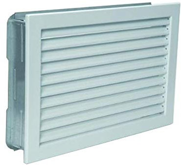 Kaltluftgitter 25x15 weiß Lüftungsgitter Ofengitter