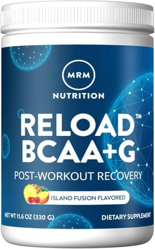 MRM BCAA+G Reload Post-Workout Powder-For Women & Men-BCAA & L'Glutamine with CarnoSyn Beta-Alanine, Amino Acids, Muscle Recovery & Hydration, Keto, Vegan, Gluten Free - 26 Servings, Island Fusion