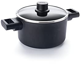 Woll Diamond Logic XR Topf mit Glasdeckel in Box - Induktiv -, Ø 20 cm, 12 cm hoch, 3 Liter, mit 2 Seitengriffen - Geeignet für alle Herdarten, Aluminiumguss, Antihaft-Versiegelung