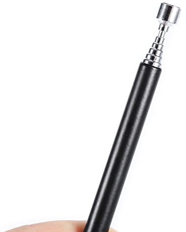 Magnetstab, Teleskop Magnetheber 65cm Magnetische Stabmagnet Magnetgreifer Magnetstift für Schlüsseln Münzen Stiften Schrauben Metallteilen(Schwarz)