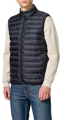Tommy Hilfiger Hombre Chaleco Packable Recycled Chaleco acolchado, Azul (Desert Sky), XXL