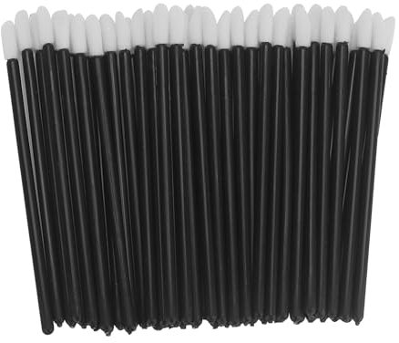 JIAYUET 1000 PCS Lip Gloss Brushes, Black Lip Applicator Lipstick Wands for Concealer, Make Up