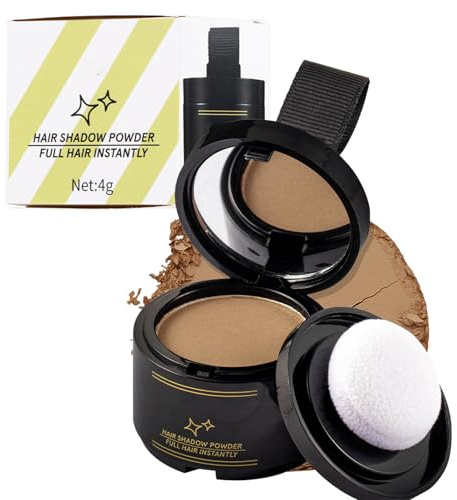 Hairline Powder - Retoque De Raíces A Prueba De Sudor | Polvo Para Retocar Raíces | Retoque Del Color De La Raíz Del Cabello | Cubrir El Cabello Gris | Polvo Para El Cabello Resistente Al Agua Para Mu