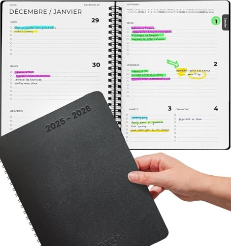Agenda scolastica 2026 A4 – Pianificatore Settimanale Vista Settimana Studente Insegnante Università Notebook Giornaliero Luglio 2025 a Luglio 2026 Organizzazione Lavoro Studi Vita Quotidiana