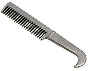 William Hunter Equestrian 5055721718296 Mähnenverziehkamm aus Metall, Griff kann au? Erdem benutzt Werden um die Mähne abzuteilen