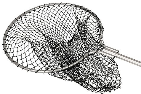 Breker Alukescher 58 cm mit Teleskopstange für Fasane & Hühner, Fischernetz, Fischen, Silber, Kunststoff