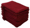 NatureMark 10er Pack Frottee Waschhandschuhe Waschlappen 100% Baumwolle Bordeaux rot 15x21cm