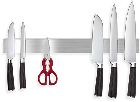 Mass Dynamic Magnetic Knife Holder for Wall/Wall Utensil Storage Rack/Kitchen Accessories Organizer Bar/Stainless Steel Knives Wall-Mounted Strip - 45cm(18inch)