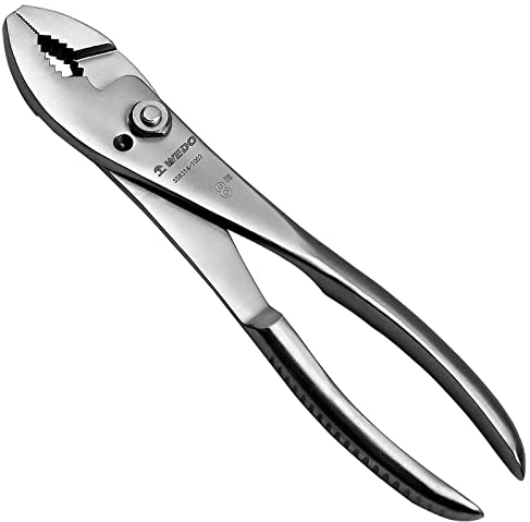 WEDO Gleitgelenkzange, Edelstahl Gleitgelenkzange, Schneidschere, Verstellbare Zange, Korrosionsbeständig, Rostfest, Länge 200mm