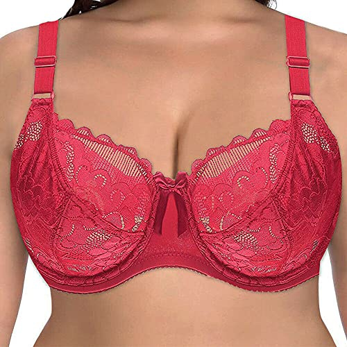 Femme Soutiens-Gorge Grande Taille avec Armatures Sexy Dentelle Non rembourré