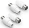Antennenstecker Set 2x Koaxial Stecker & 2x Koax Buchse / Kupplung für Kabelfensehen IEC TV Stecker männlich & weiblich DVB-C Radio und DVB-T2 TV Antennen für Koax SAT Antennenkabel BK Anlagen 4K UHD