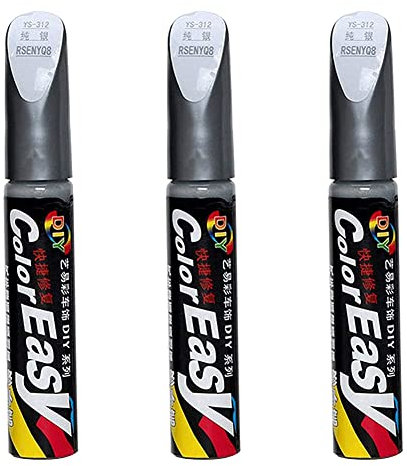 Penna per Ritocco Auto e Riparazione Graffi - Pennarello Vernice Carrozzeria con 3 Pezzi