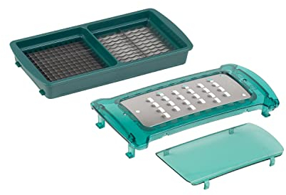 Genius Nicer Dicer Smart Gemüseschneider Zubehörset 2 tlg. Würfelschneider, Gemüsehobel Ersatzteile, Reib Einsatz Messereinsatz in G-NOX Qualität, 5 x 5 mm / 5 x 30 mm