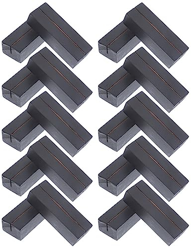 Operitacx 20 Stück Holz-Tischkartenhalter, Tischnummernhalter, Acryl-Schilderhalter, Fotohalter, Memo-Notiz, Tisch, Karten, Display-Ständer für Zuhause, Hochzeit, Party, Schwarz