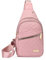 NAOYQ crossbody Sling Bag Klein Brusttasche Rucksack umhängetasche damen Bauchtasche mit breiter gurt schultertasche nylon Wasserdicht für Outdoorsport,Radfahren, Reisen Rosa