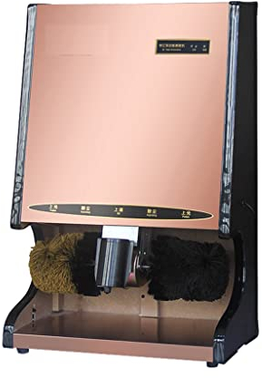 Electric Shoe Shine Machine, Automatic Brush Shoe Sensor, Vertical Shoe Polisher Suitable for Suitable for Hotel Entrance Hall Electric Shoe Polisher(Rose Gold)