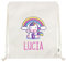 Mochila Infantil Personalizada con Nombre Bolso de Gimnasio, medida 34 X 42 (Dinosaurio)