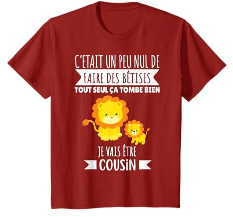 Enfant Futur Cousin Annonce Grossesse Je Vais Etre Cousin 2026 T-Shirt