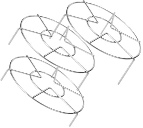 Alipis 3pcs Stainless Steel Steam Rack for Home Cooking Multi-purpose Steaming Rack Stand for Kitchen Use