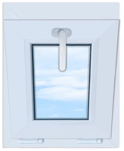 LORAC | Kunststofffenster weiß 400x500mm, 40x50cm, kippbar, Standard-Fenster mit 2-fach Verglasung, energiesparend, Kellerfenster mit CE-Zertifikat, ideal für Wohnräume und Keller
