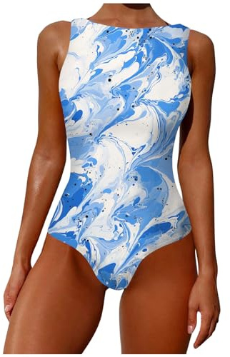 CLSDRZC Women's Tummy Control Swimsuit, Summer One-Piece Swimsuit, Retro Bikini appearance Swimsuit, Swimsuits, Beach Swimsuits, One Piece Swimsuit, Padded, Tummy Control for Women, Summer, Beach,
