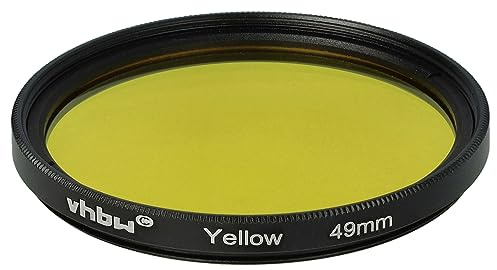 vhbw Universal Farbfilter gelb für Kamera Objektive mit 49mm Filtergewinde