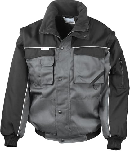 Résultat Re71 a Work-Guard Housse à Fermeture Éclair Robuste Veste Pilote Large Gris/Noir