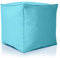 Green Bean Outdor Pouf-Hocker 40x40x40cm mit EPS-Perlen Füllung - Erweiterung & Addon für Sitzsäcke: Fußhocker Fußkissen - Bodenkissen Kinder & Erwachsene - Fußablage Sitzkissen Aquamarin