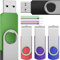 Chiavetta USB 64 GB - Pen Drive 5 Pezzi Pennette USB 2.0, Penna USB Giratorio, PenDrive Memoria USB FEBNISCTE, Colarata 64Giga Chiavette Set con Cordicella per Video Foto Audio Musica Film