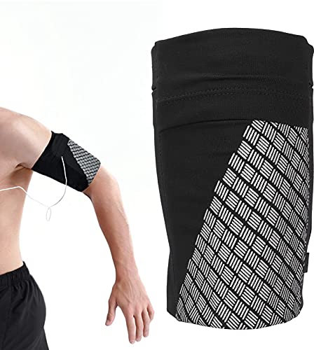 Brazalete Deportivo para Correr, Funda Ligera para Brazo con Soporte cómodo para teléfono Celular y Correa Ajustable (L)