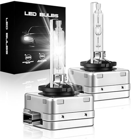 SPOLI D1S Xenon Bulb 35W 6000K HID Headlight Super White D1S bulb Discharge Lamp，Compatible with 66140 85415 XV2S1 Pk32d-1 Pair