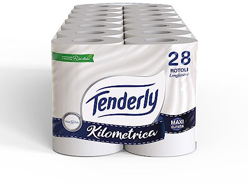 Tenderly Help A Wish, 28 Maxi Rotoli di Carta Igienica, 2 Veli, 450* Strappi, Morbida e Adatta alle pelli Sensibili, Made in Italy, Dermatologicamente Testato